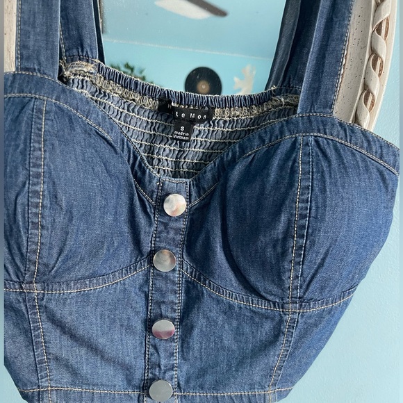 Denim Crop Top - Picture 3 of 3